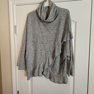 Premise Heather Gray Cowl Neck Sweater